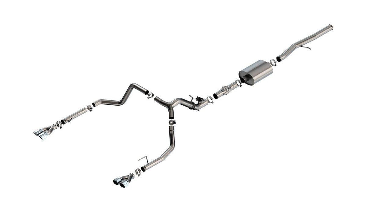 BORLA 140998 ATAK Catback Exhaust for 2024 Chevy Silverado 1500 6.2L V8 with Simulator - Chrome by Borla