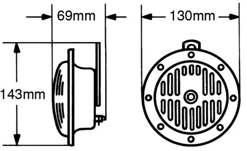 Hella 004811031 Horn S-Tone 24V 380Hz Htone, Multi