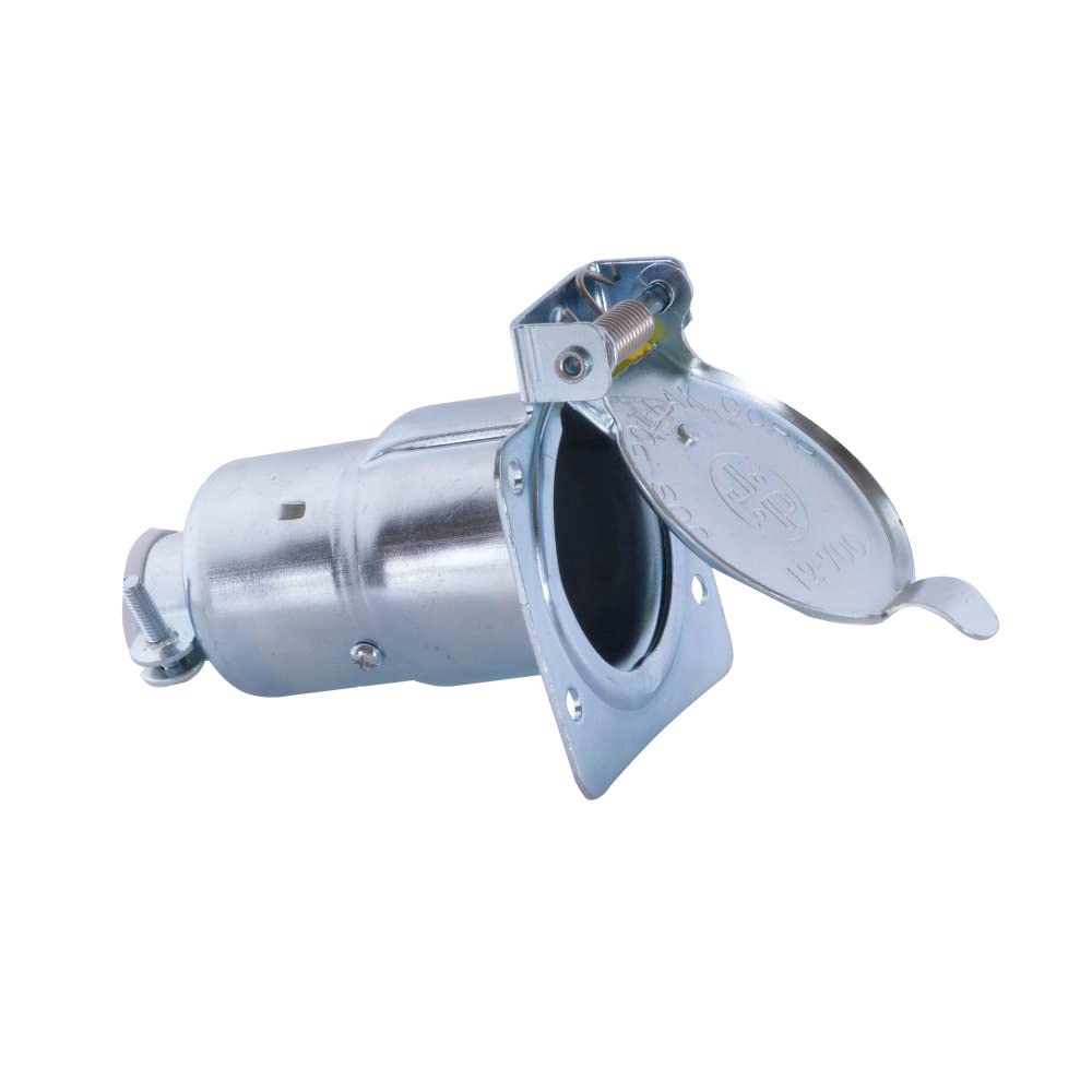 RV DESIGNER P703 RV Designer P703 Pollak 7-Way RV Trailer Connector Socket, Chrome-Plated