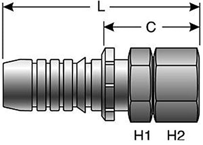 Gates G20170-1612 GlobalSpiral Couplings, Female JIC 37° Flare