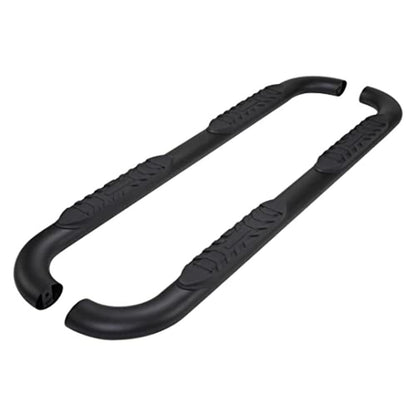 TRAILFX A1011B TrailFx Side Step Bars Fits 2020-2021 Chevy Silverado 1500 4 Inch Side Step Bars Oval Bent Nerf Bar with Step Pads Black Powder-Coated Steel Body Mount Slip-Resistant Set of 2 TrailFX A1011B
