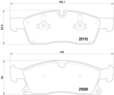BREMBO P50108 Brembo P50108 Low-Met Front Disc Brake Pad Set MERCEDES-BENZ OE# 0074208120