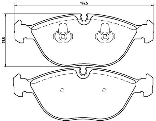 BREMBO P06019 Brembo P06019 Low-Met Front Disc Brake Pad Set ALPINA/AUDI/BENTLEY/BMW/CHRYSLER/MERCEDES-BENZ/ROLLS-ROYCE/VW OE# 3B7698151