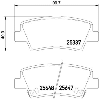 BREMBO P30054 Brembo P30054 Rear Disc Brake Pad - Set of 4