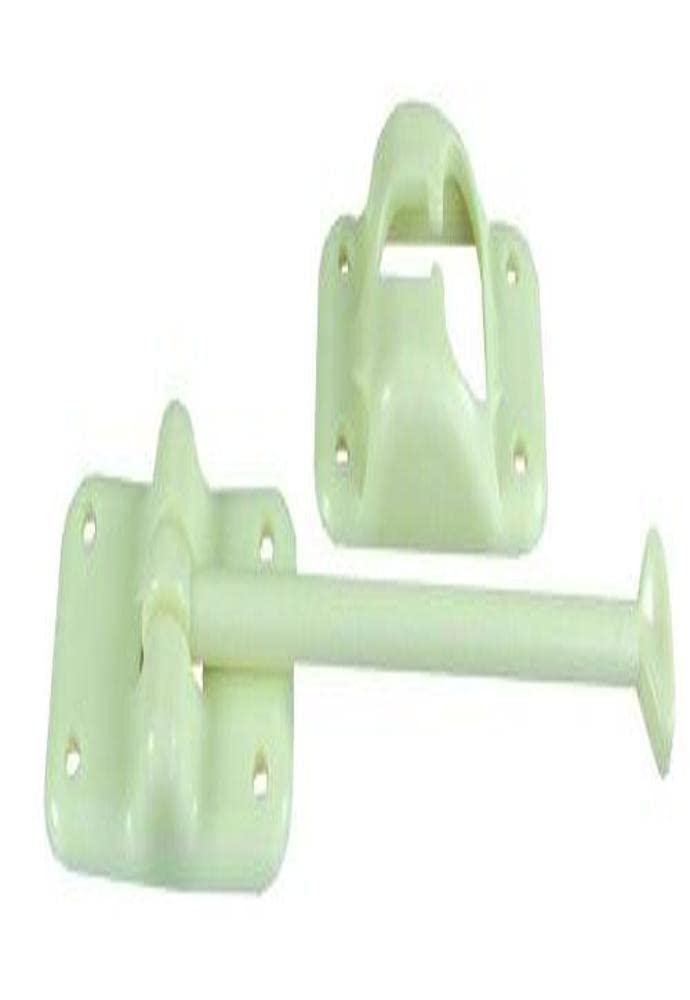 JR PRODUCTS 10454 JR Products 10454 Plastic T-Style Door Holder - Colonial White, 6"