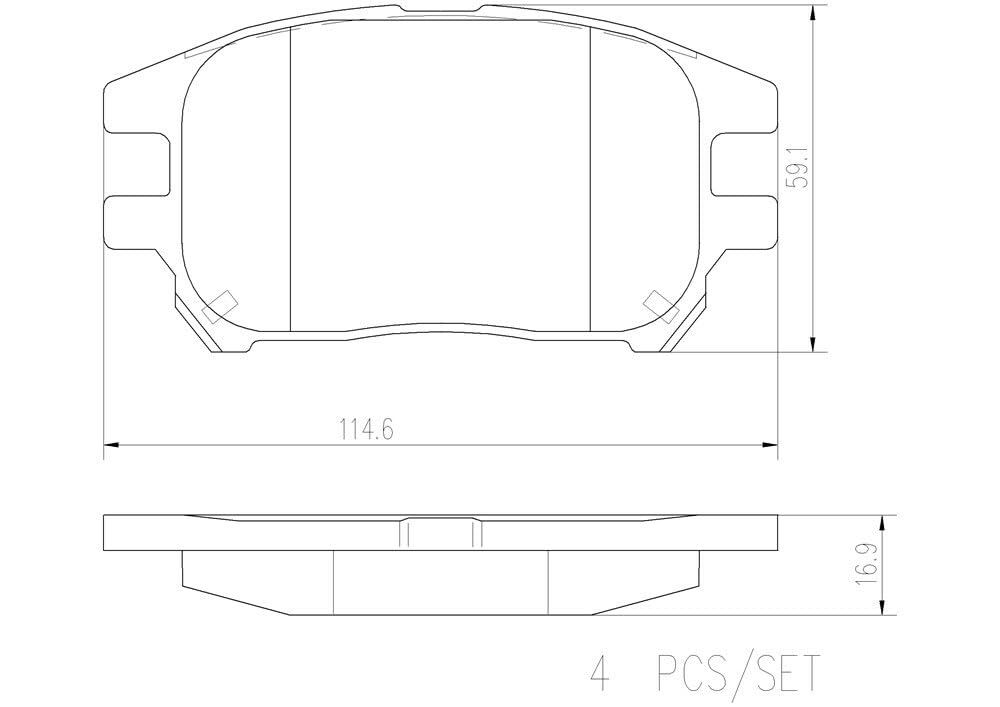 BREMBO P56050N Brembo P56050N Premium Ceramic Front Disc Brake Pad Set LEXUS OE# 0446548040