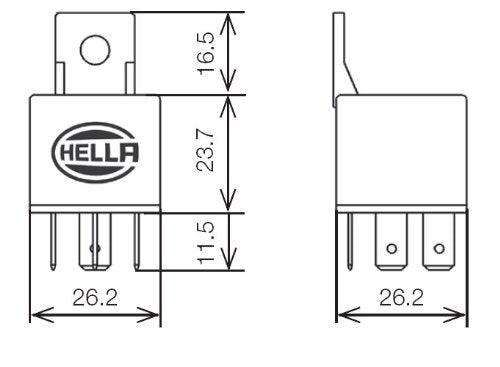 HELLA 933332161 HELLA 933332161 24V 10/20A SPDT Mini ISO Relay with Resistor Coil Supression and Bracket, Multi