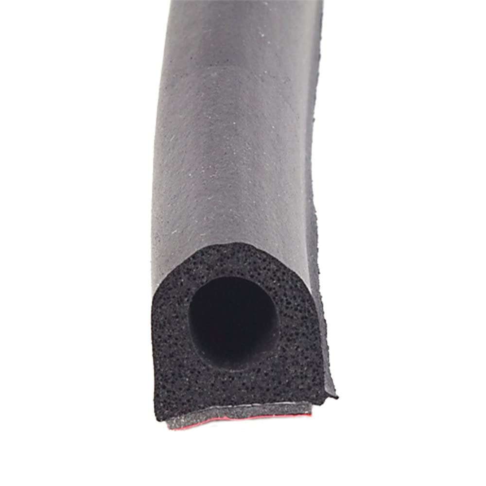 AP PRODUCTS 018-663 AP Products 018-663 Non-Ribbed D-Seal with Hats (Red Tape) - Black, 3/4" x 3/4" x 50'