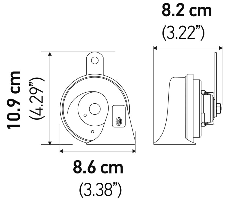 HELLA 012010901 Hella 12V Twin Trumpet Horn Kit with Bracket - Toyota
