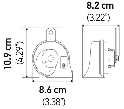 HELLA 012010901 Hella 12V Twin Trumpet Horn Kit with Bracket - Toyota