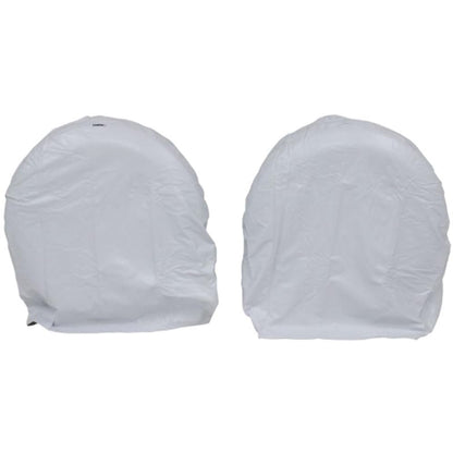 CAMCO 45322 Camco 45322 Vinyl RV Wheel & Tire Protector, 1 Pair (27 inches-29 inches, White)
