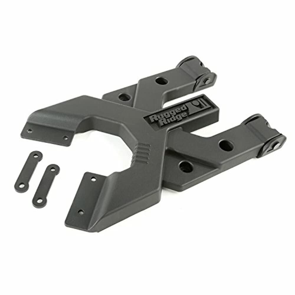 RUGGED RIDGE 11546.51 Rugged Ridge HD Tire Carrier – Black, Hinge Casting, Heavy Duty – 11546.51 – Fits 2007-2018 Jeep Wrangler JK