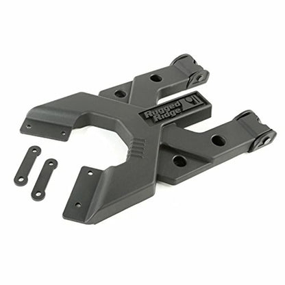 RUGGED RIDGE 11546.51 Rugged Ridge HD Tire Carrier – Black, Hinge Casting, Heavy Duty – 11546.51 – Fits 2007-2018 Jeep Wrangler JK