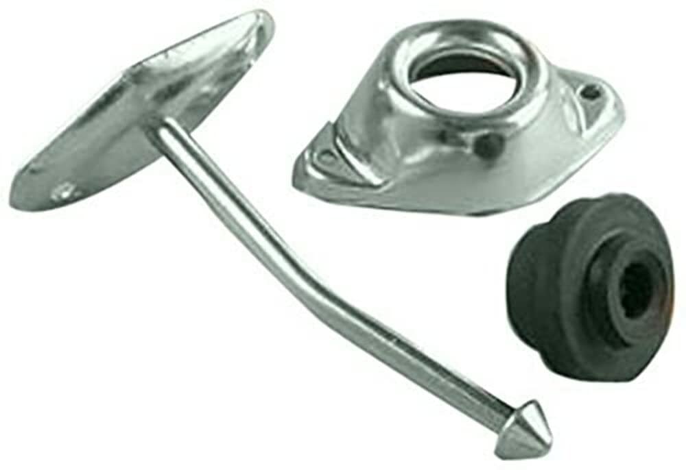 RV DESIGNER E257 RV Designer E257-4.75" Angled Metal Plunger RV Entry Door Holder, Zinc