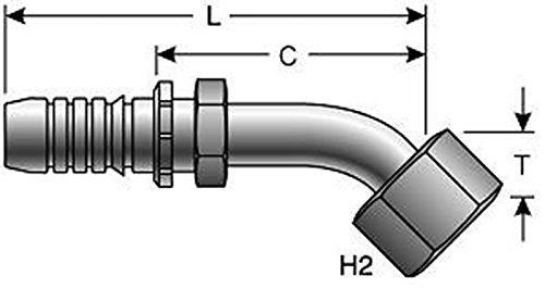 Gates G20174-1012 GlobalSpiral Couplings, Female JIC 37° Flare