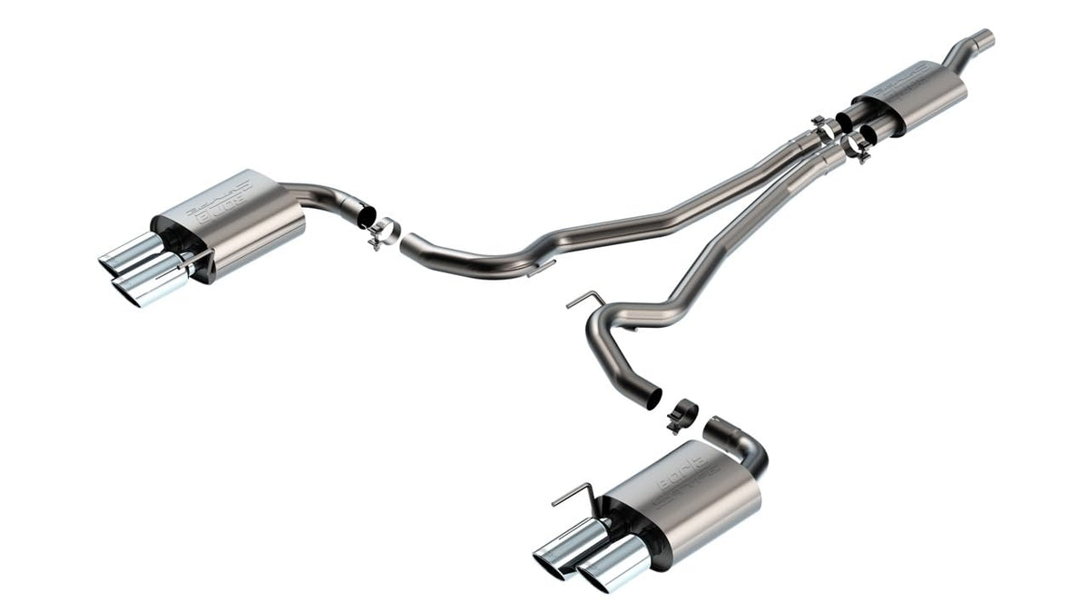 BORLA 140981 Borla 2.3L Ford Mustang EcoBoost Cat-Back Exhaust: S-Type, Quad Tips, Non-Active