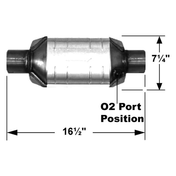 AP EXHAUST 608227 Ap Exhaust 608227 UNIVERSAL CATALYTIC CONVERTER