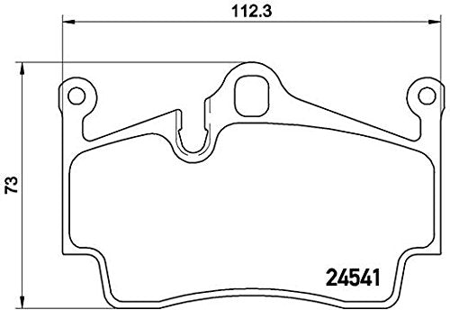 BREMBO P65028 Brembo P65028 Low-Met Rear Disc Brake Pad Set PORSCHE OE# 98735293901