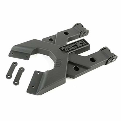 RUGGED RIDGE 11546.51 Rugged Ridge HD Tire Carrier – Black, Hinge Casting, Heavy Duty – 11546.51 – Fits 2007-2018 Jeep Wrangler JK