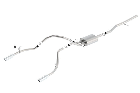 BORLA 140539 BORLA 140539 Cat-Back System for 2014-2018 Chevrolet Silverado 1500/ GMC Sierra 1500/2019 Silverado 1500 LD ONLY/Sierra 1500 LD ONLY 5.3L V8 AT/ MT2 & 4 Wheel Drive Crew Cab Std.Bed (6' 7") 153" WB.