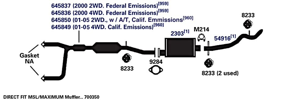 AP EXHAUST 54916 AP Exhaust Products 54916 Exhaust Tail Pipe