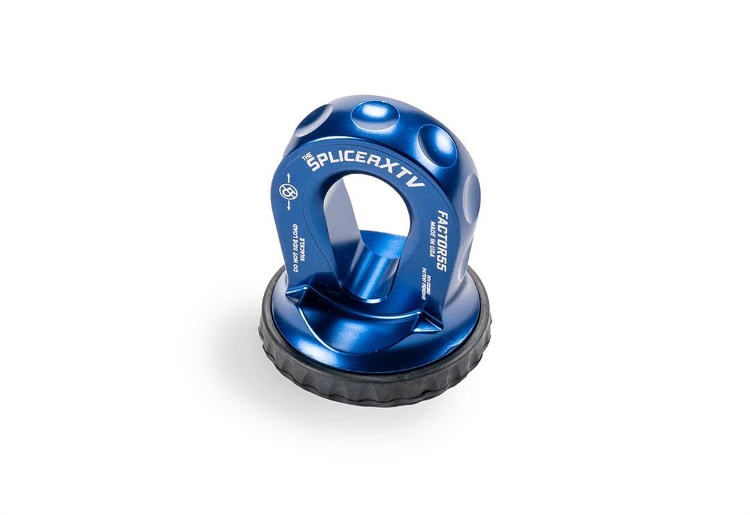 FACTOR 55 00355-02 Factor 55 XTV Splicer Synthetic Rope Shackle Mouting Thimble, Fits Pin/Bow End of 1/2 and 5/8" Shackles - Blue