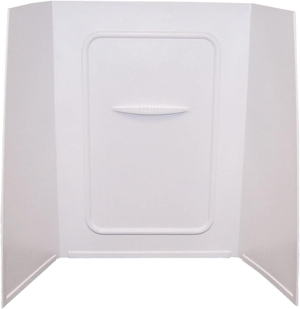 Lippert Replacement 24" x 36" x 62" White Bathtub Wall Surround with Scratch-Resistant ABS Acrylic for RVs, Manufactured Homes, Travel Trailers, 5th Wheels, Motorhomes - WPF243662SPK