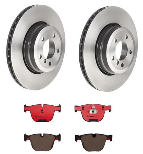 BREMBO KT00A77 Brembo - Rear Brake Kit for BENTLEY/BMW/ROLLS-ROYCE- Ceramic Brake Pads (P06026N) and Rotors (09.A712.11). Kit #KT00A77