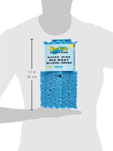 STAR BRITE 040015 STAR BRITE Big Boat Brush/Bi-Level Medium (Blue) (040015)