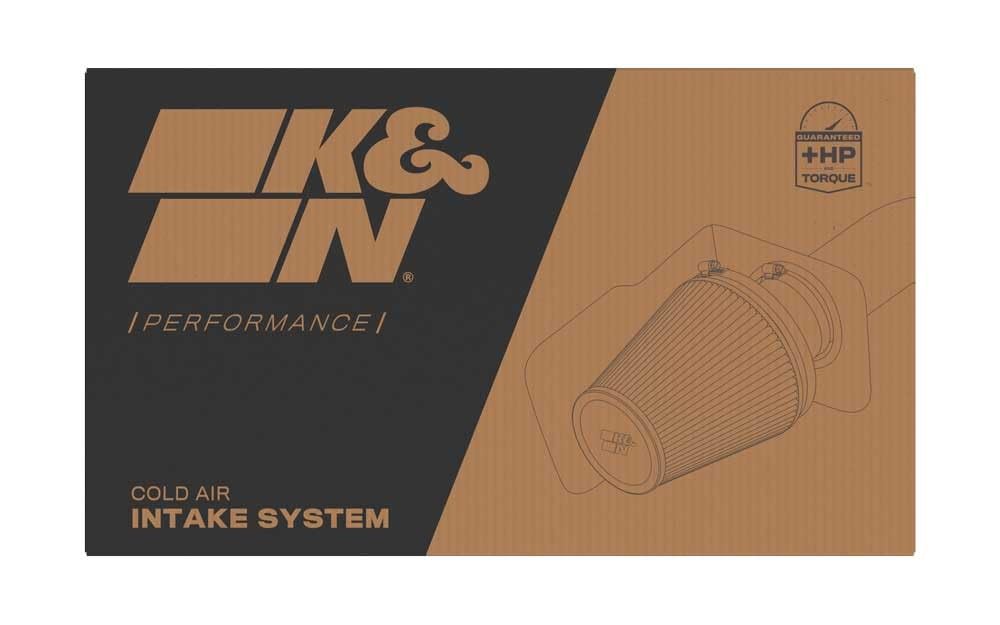K&N FILTER 63-2590 K&N Cold Air Intake System: High-Flow Air Filter, Increase Performance & Acceleration: Compatible with 2015-2017 Ford: Mustang GT, 63-2590