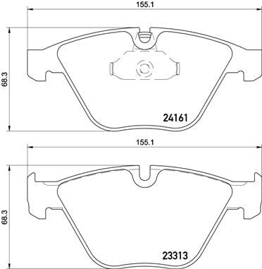 BREMBO P06081 Brembo P06081N Premium Ceramic Front Disc Brake Pad Set BMW OE# 34116794917