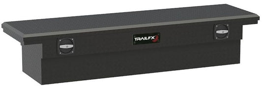 TRAILFX 120723CR TrailFX Tool Box Ford F-150 5.5 Foot Bed 2001-2026 Lockable Aluminum Crossover Low Profile, Single Lid, Diamond Tread, Matte Black, 19.25 Inch x 72 Inch x 13.5 Inch 8.6 Cubic Feet TrailFX 120723C