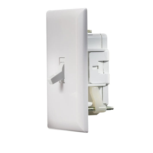 RV DESIGNER S821 RV Designer S821, Self Contained Wall Switch with Cover Plate, White, AC Electrical