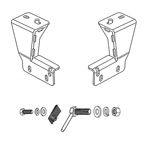 GO RHINO 568860TK Go Rhino! Mounting Bracket Kit for RC4 Bull Bar or RC3 Skid Plate | Mild Steel, Textured Black | 568860TK | Fits 2015-2024 Ford F-150 (Excludes Active Park Assist and Raptor)