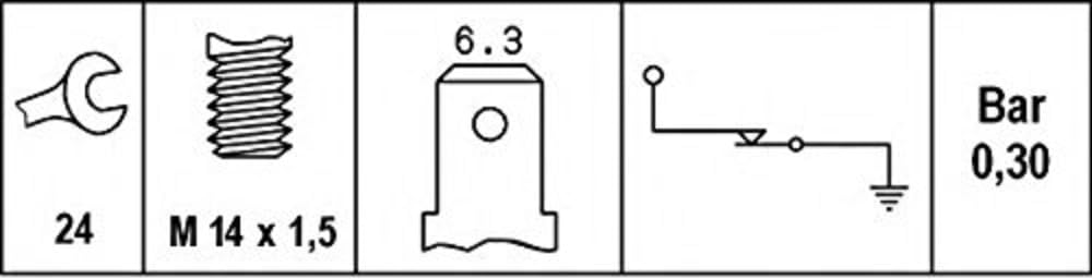 Hella 003259171 ENGINE OIL PRESSURE SWITCH