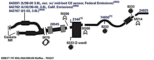 AP EXHAUST 700247 AP Exhaust Products 700247 Exhaust Muffler