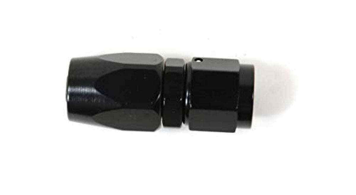 SPEEDFX 510800BK Hose Ends Full Swivel; -8AN; Straight; Anodized; Black; Aluminum; Single