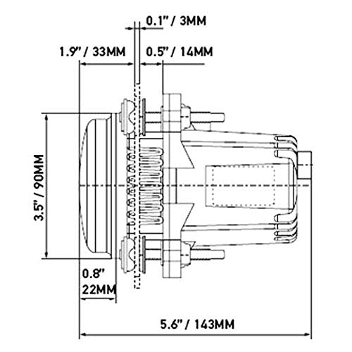 Hella 012488121 HLMP 90MM LED LOW L/DRL/P PERF MV DT E/S