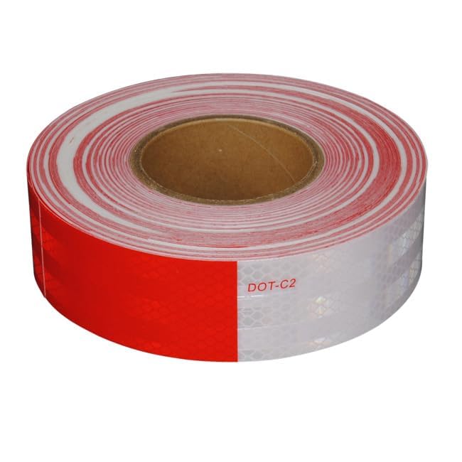 JAMMY J-PGT-6Y Jammy J-PGT-6Y 6 x 6 in. 150 ft. Roll 10-Year Premium Micro Prismatic Grade Conspicuity Tape - Red & White