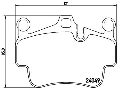 BREMBO P65014 Brembo P65014 Low-Met Front Disc Brake Pad Set PORSCHE OE# 99735193905
