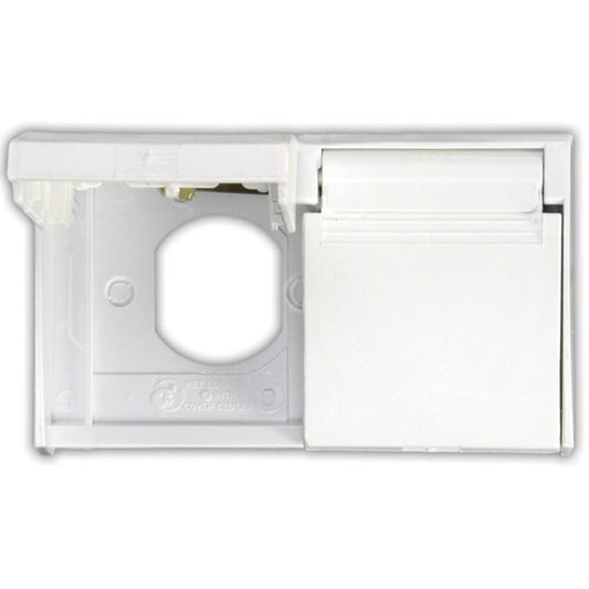 JR PRODUCTS 47505 JR Products 47505 Polar White Duplex Weatherproof Outlet Cover
