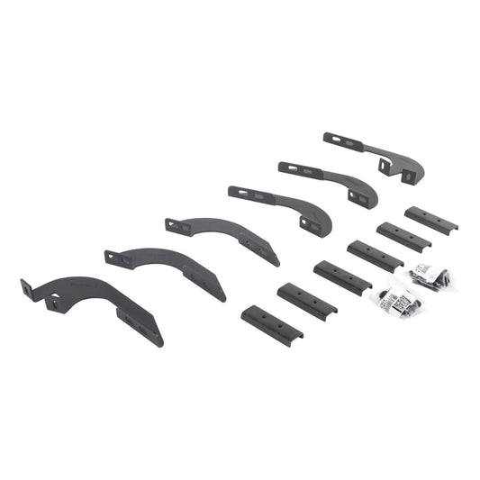 GO RHINO 6944296 Go Rhino V-Series V3 / RB10 Slim / RB20 Slim / RB30 Slim / RB30 Running Board Mounting Brackets | Mild Steel, Textured Black | 6944296 | Fits 2005-2023 Toyota Tacoma Double Cab Pickup