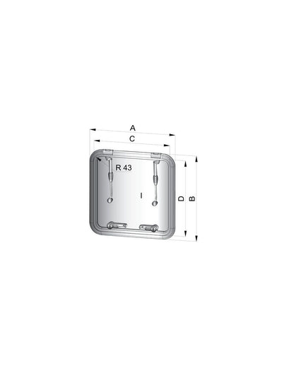 VETUS ALT4747SL Vetus ALT4747SL ALTUS ESCAPE HATCH18.5'X18.5'SLVR