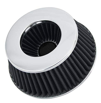 SPECTRE 8161 Spectre Universal Clamp-On Air Filter: High Performance, Washable Filter: Round Reverse Tapered; 3 in/3.5 in/4 in Flange ID; 2.625 in (67 mm) Height; 6 in (152 mm) Base; 4.75 in Top, SPE-8161, Black