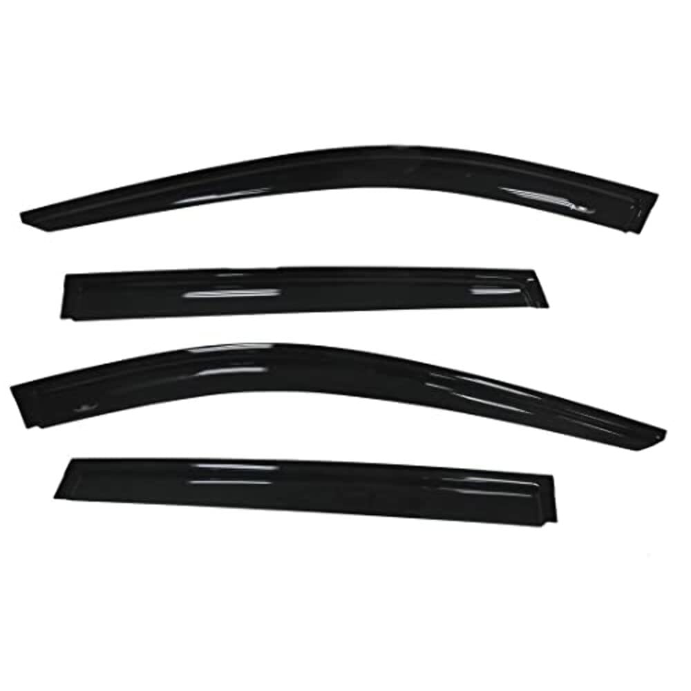 TRAILFX 4827H TrailFX Rainguard Window Vents Fits Nissan Rogue 2014-2020 Smoke Acrylic Low Profile Tape-On Side Four Piece Window Deflectors TrailFX 4827H