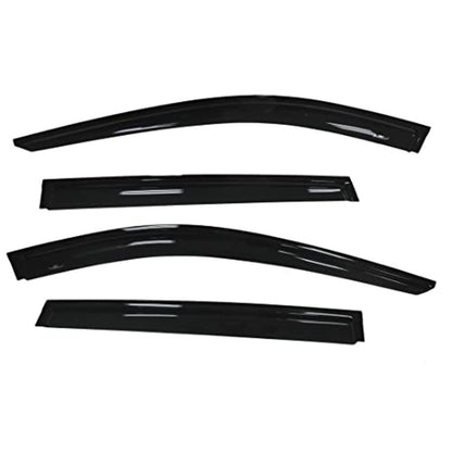 TRAILFX 4827H TrailFX Rainguard Window Vents Fits Nissan Rogue 2014-2020 Smoke Acrylic Low Profile Tape-On Side Four Piece Window Deflectors TrailFX 4827H