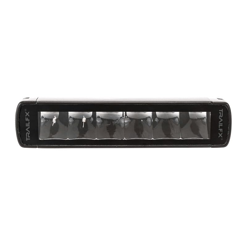 TRAILFX 6SRBKCM TrailFX 6SRBKCM Light Bar 6 Inch Single Row LED 30W Combo Spot and Flood 2520 Raw Lumens Black Aluminum Housing IP67 with Brackets and Installation Hardware