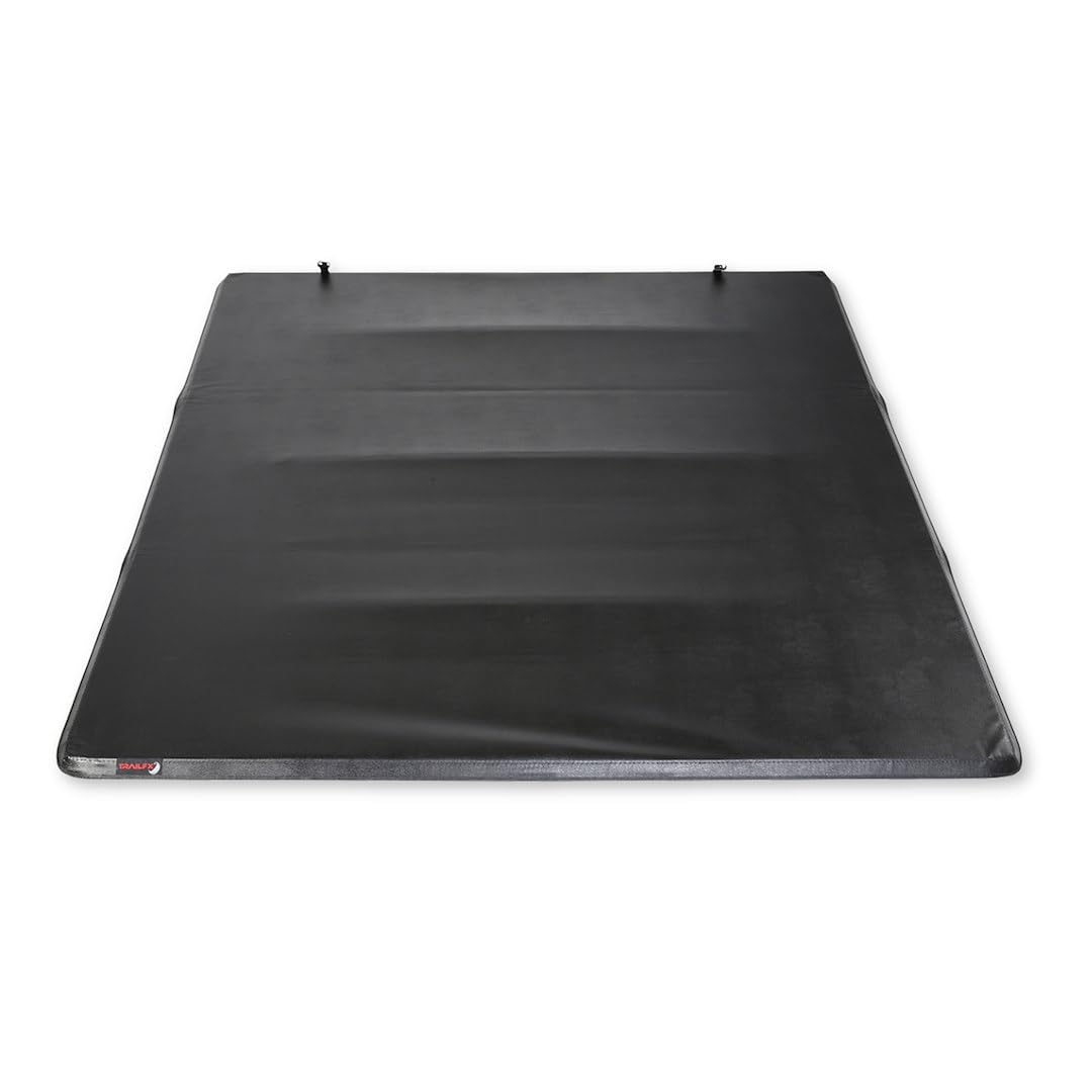 TRAILFX TFX1113 TrailFX Tonneau Cover Fits 2015 2022 Chevrolet Colorado 2015 2022 GMC Canyon TrailFX TFX1113 Soft Tri Fold Black Vinyl Aluminum Rails Non Lockable