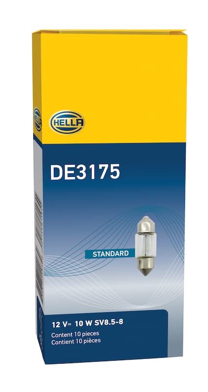Hella DE3175 Bulb 3175 12V 10W Sv8.5-8 T3.25 10X31Mm