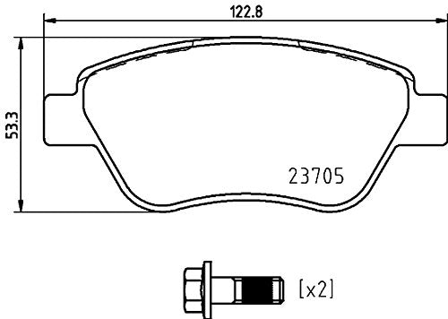 BREMBO P23182 Brembo P23182 Low-Met Front Disc Brake Pad Set ABARTH OE# 6000615056